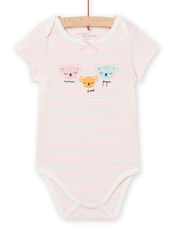 Body ecrù e rosa neonata NEFIBODFAM / 22SH13J3BDL001