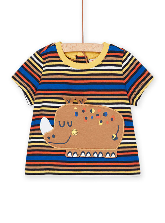 T-shirt multicolore con stampa a righe RUJUNTI2 / 23SG10U1TMCC226