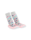 Babbucce a calza con stampa unicorni e arcobaleno PACHO7CORN / 22XK3542D08943