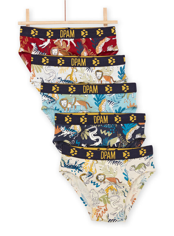 Set 5 slip con stampa animali PEGOSLISEM / 22WH1242D5L622