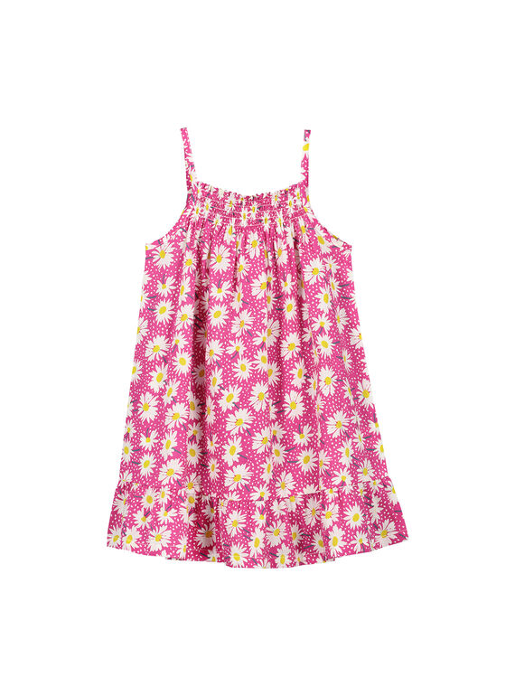 Abito a fiori in cotone estivo bambina FAJOROB9 / 19S901G1ROB712