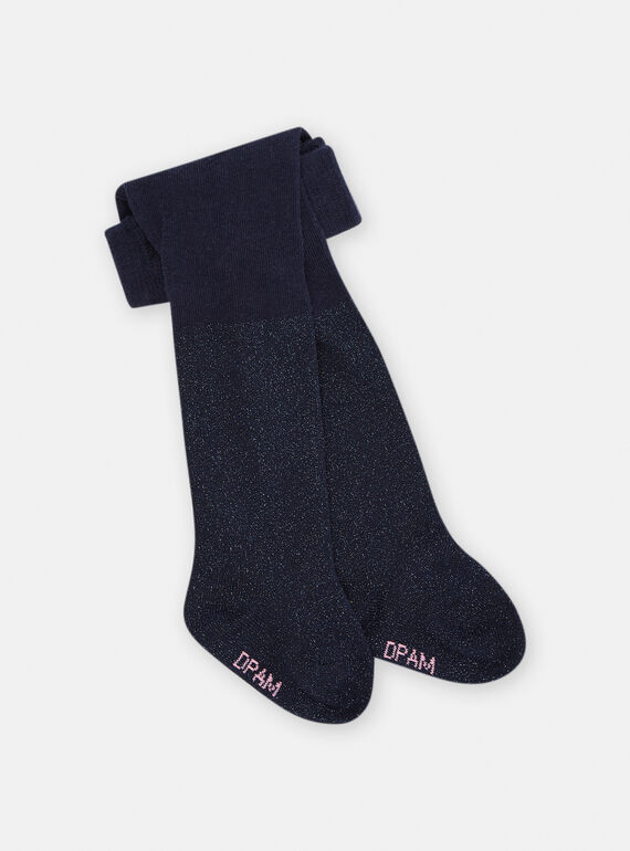 Collant navy in lurex neonata SYIJOCOLU2 / 23WI09M1COL070