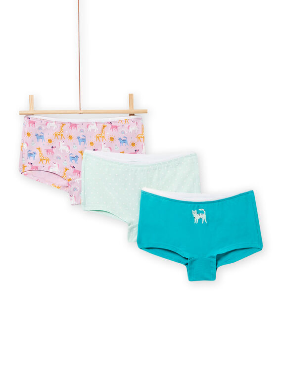 Set 3 culotte abbinate con motivi animali bambina NEFAHOTDOG / 22SH11I2SHY320
