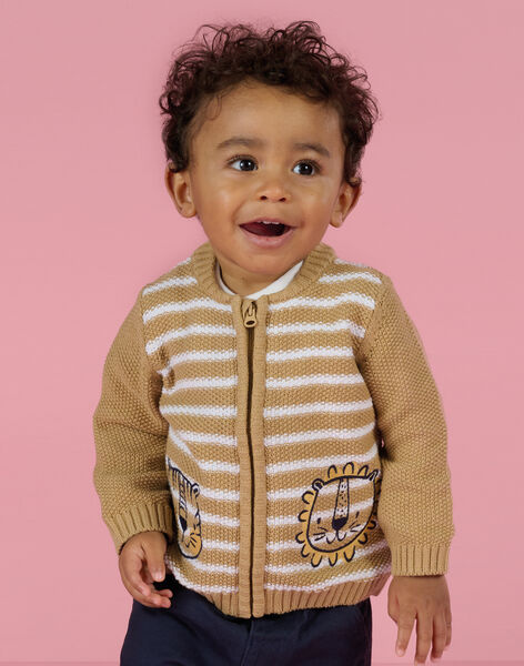 Cardigan con stampa a righe RUNEOGIL / 23SG10O1GILA014