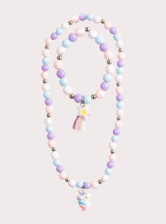 Parure collana e braccialetto unicorno per ragazza  VYAJOSET1 / 24WI01L1CLI099
