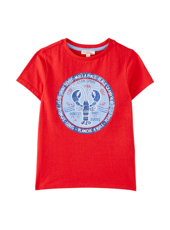 T-shirt bambino maniche corte rossa JOCEATI6 / 20S902N4TMCF524