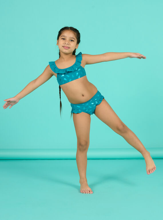 Costume da bagno petrolio bambina NYABIK2 / 22SI01L6MAI716