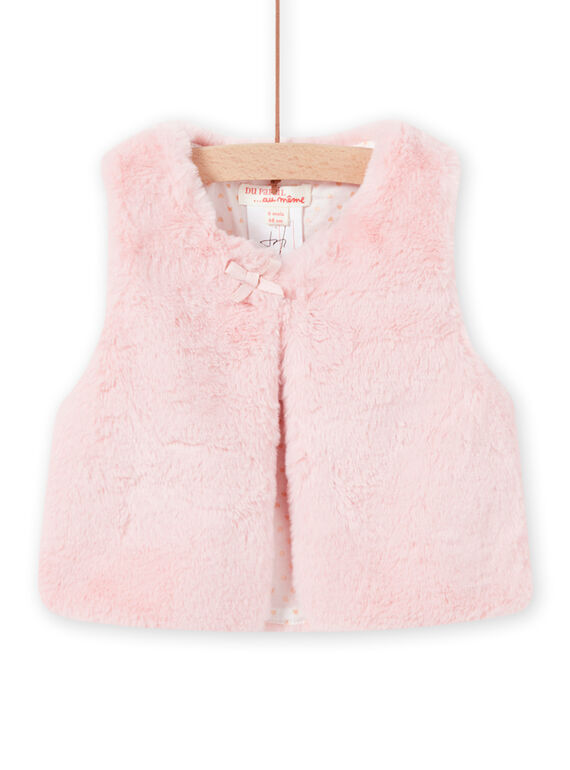 Gilet rosa in finta pelliccia neonata MINOCAR / 21WG09Q1CARD329