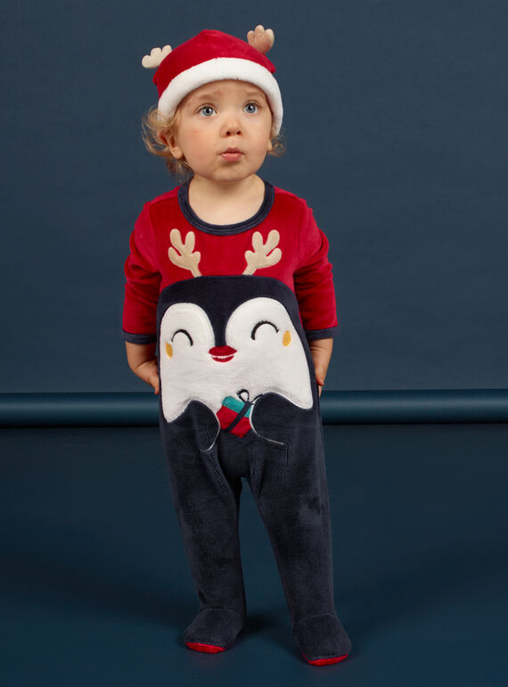Tutina motivo pinguino e berretto neonato MEGAGRENOPI / 21WH14F1GRE050