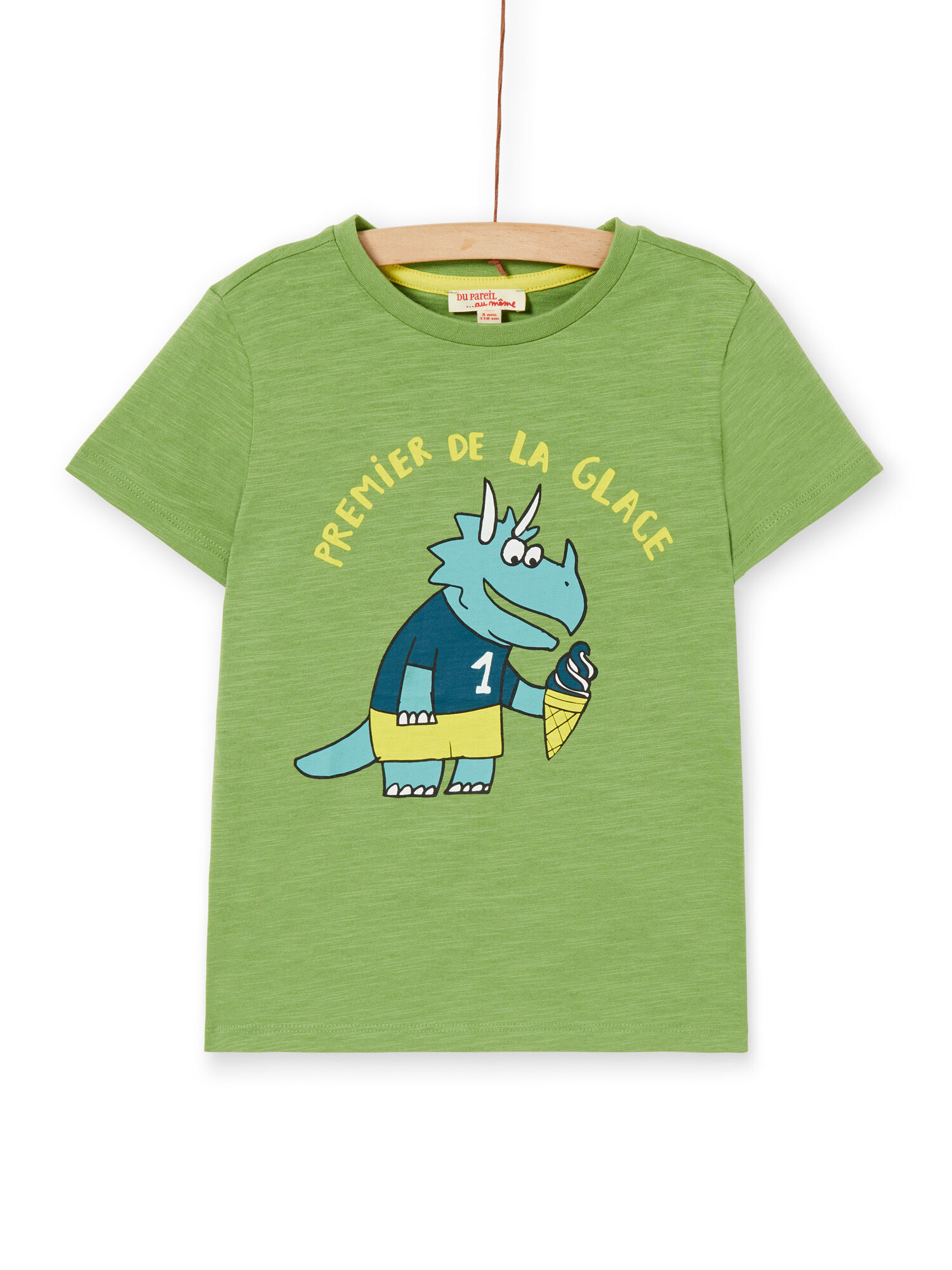 T shirt verde in cotone bambino acquisto online T Shirt Canottiera DPAM
