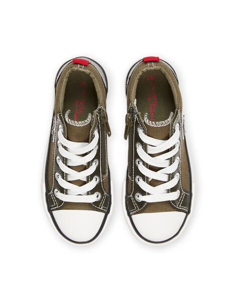 Sneakers in tela kaki con patch stella ROTOILKAKI / 23KK3675D16604