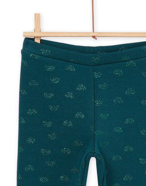 Leggings con stampa arcobaleno verde PAJOLEG4 / 22W901C7PANG633