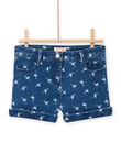 Shorts denim brut con stampa fenicottero rosa bambina NAJOSHORT3 / 22S90162SHOP271