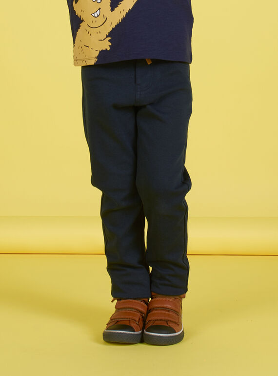 Pantaloni blu notte bambino MOMIXPAN / 21W902J1PAN717