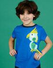 T-shirt blu inglese con motivo pappagallo bambino NOGATI3 / 22S902O1TMC702