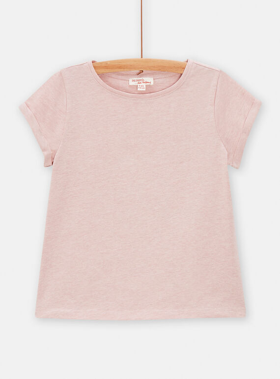 T-shirt bambina rosa chiaro a maniche corte TAESTI2 / 24S901V2TMCD328