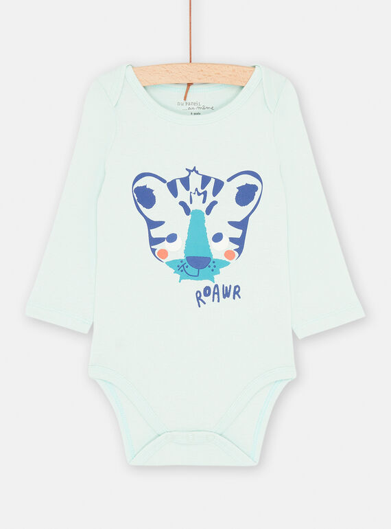 Body turchese con stampa a righe SEGABODCHOU / 23WH1471BOD203