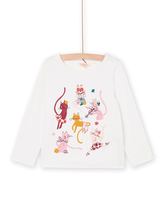 T-shirt maniche lunghe con motivo gatti PAPRITEE4 / 22W901P4TML001