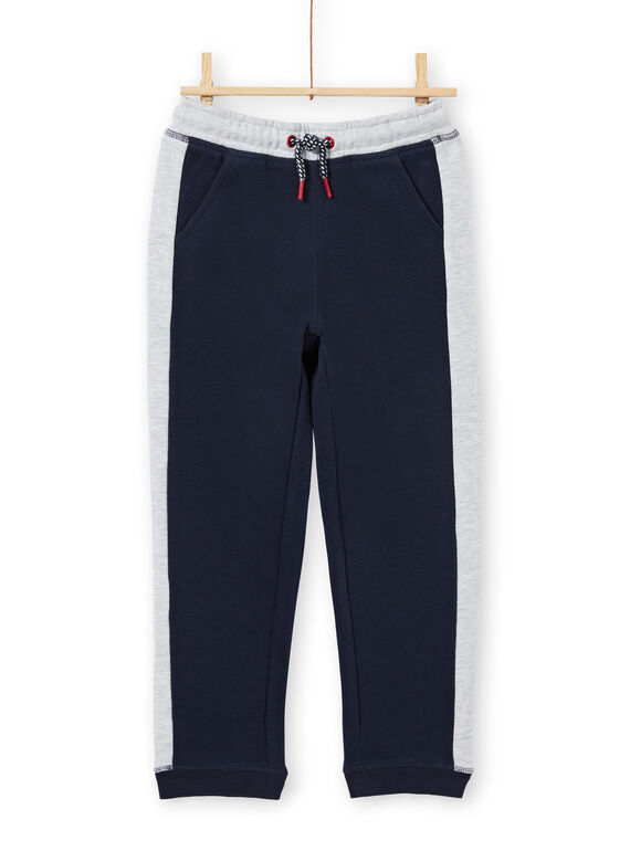 Pantaloni sportivi navy e grigio melange bambino MOJOJOB1 / 21W90214JGB705