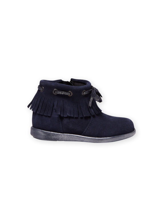 Stivaletti navy con frange neonata MIBOOTINDI / 21XK3771D0D070