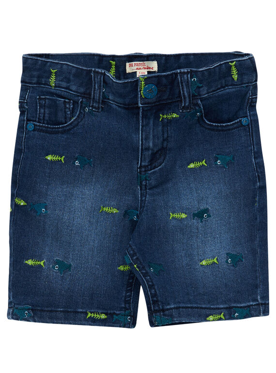 Bermuda in jeans bambino ricamo squalo JOBOBER3 / 20S902H1BERP274