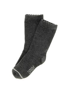 Baby girls' charcoal mid length socks DYIJOCHO6 / 18WI09J1SOQ944