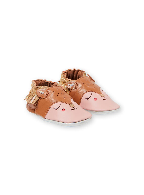 Babbucce arancione e rosa neonata KNFBICHE / 20XK3714D3S400