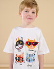 T-shirt a maniche corte con motivo gatti ROSPATI5 / 23S902P5TMC000