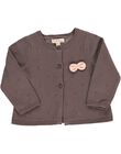 Girls' knitted cardigan CIJOGIL5 / 18SG09R6CAR816