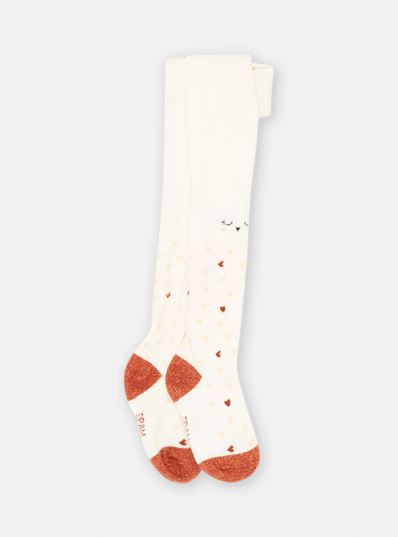 Collant ecrù con motivi gufi neonata SYIJOCOL6 / 23WI09N5COL001