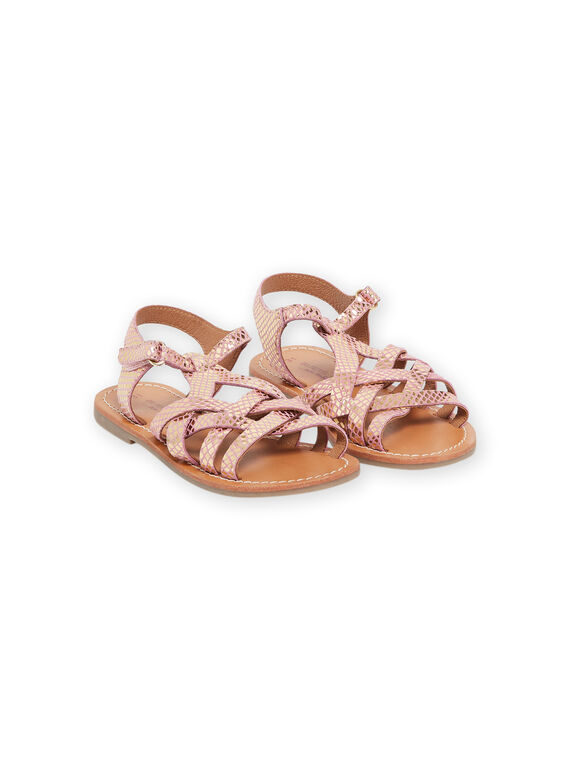 Sandali rosa in pelle RASANDECAIL / 23KK3569D0E030