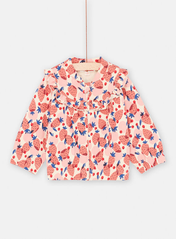 Giacca sportiva confortevole multicolore con stampa frutta neonata SIFORHOJOG / 23WG09K1JGH003