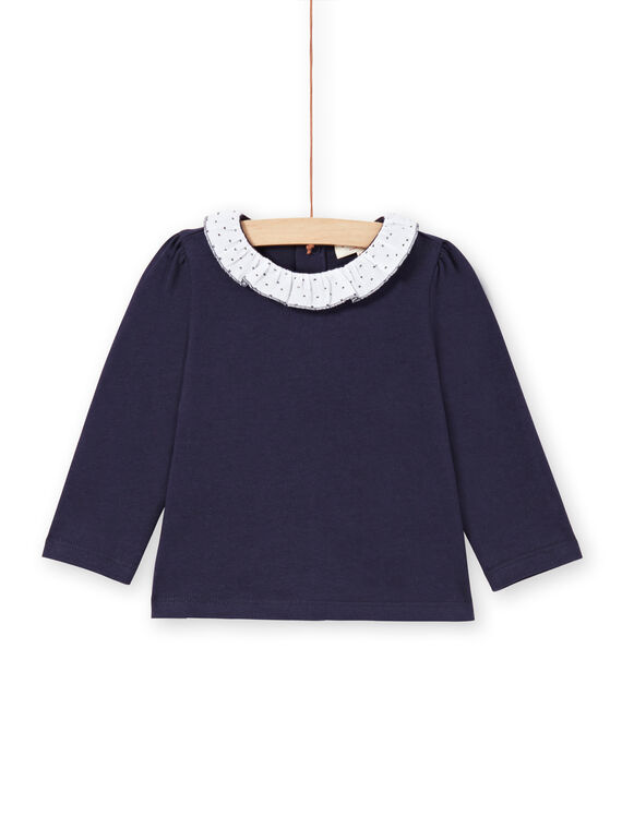 T-shirt navy e bianca neonata MIJOBRA3 / 21WG0913BRA070