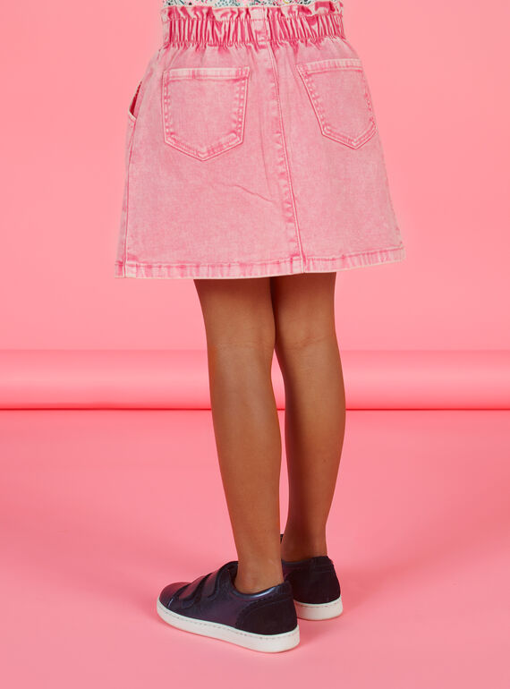 Gonna in jeans rosa bambina MAKAJUP1 / 21W901I1JUPD305
