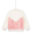 Giubbotto in sherpa bianco e rosa PAJOCARF1 / 22W901D6CAR003