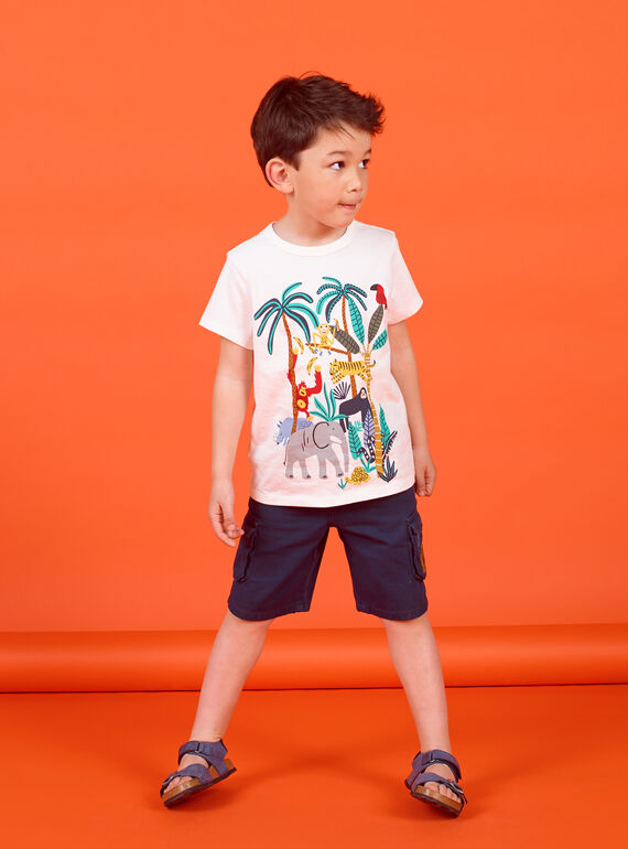 T-shirt maniche corte ecrù bambino LOVITI4 / 21S902U4TMC001