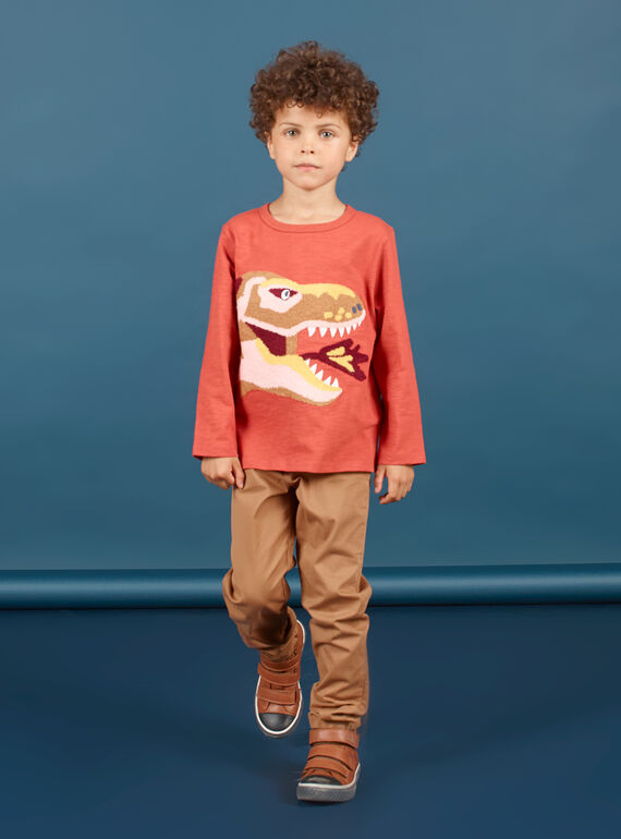 Pantaloni marrone chiaro bambino MOPAPAN / 21W902H1PANI802