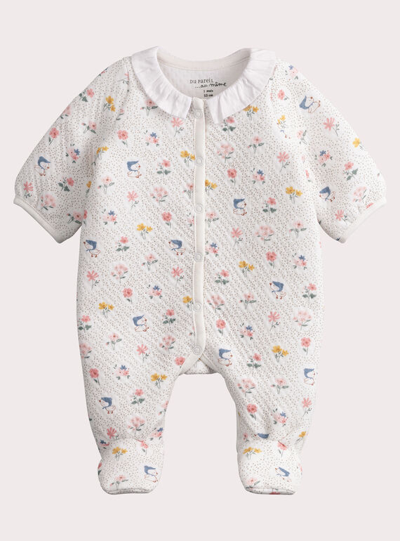Tutina nascita con stampa per neonata VOU1GRE1 / 24WF03C1GRE001