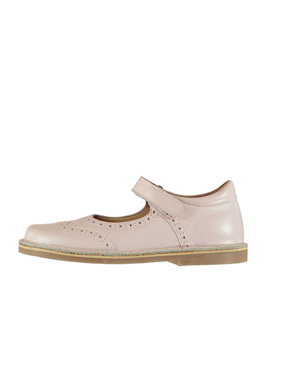 Scarpe baby da città pelle effetto perlato bambina FFBABPERF1 / 19SK3542D13030