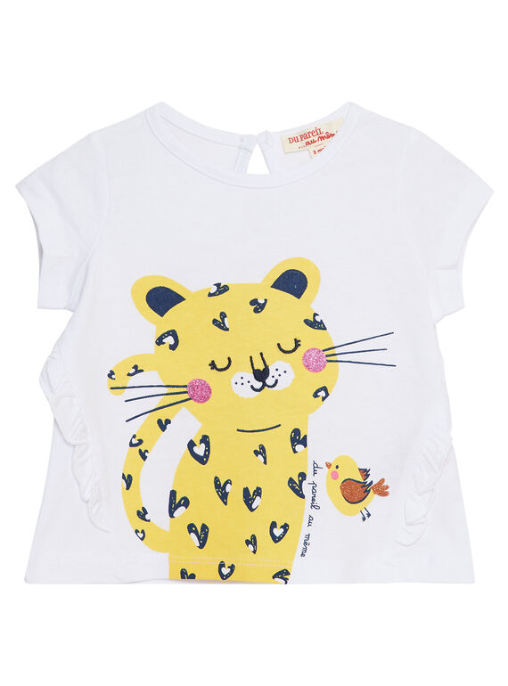 T-shirt ecrù maniche corte neonata JITROTI1 / 20SG09F1TMC000