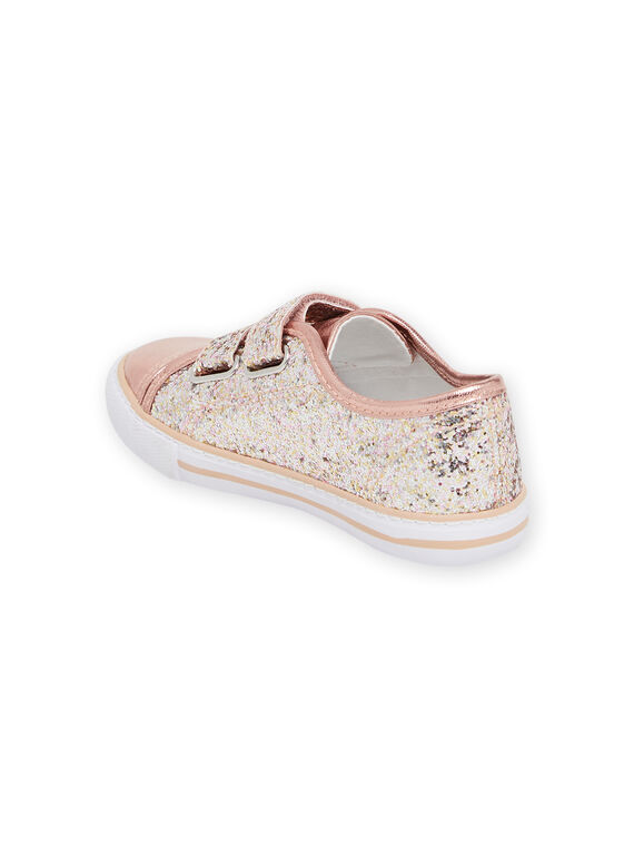 Sneakers glitterate rosa bambina NATOILGLITP / 22KK3598D16030