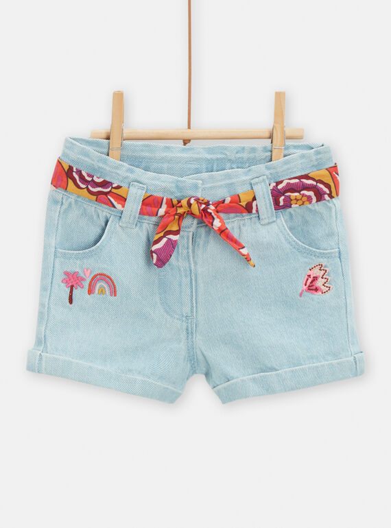 Shorts in denim azzurri neonata TILISHO / 24SG09T1SHOP269