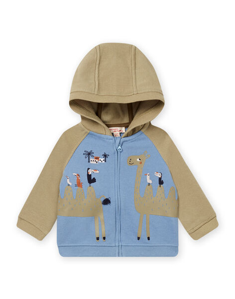 Cardigan blu ghiaccio e verde neonato NUSANGIL / 22SG10S1GIL219