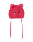 Berretto rosa vintage motivo gatto e pompon neonata MYIFUNBON / 21WI0966BOND332