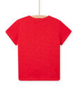 T-shirt rossa con motivo tigra ricamato bambino NOFLATI2 / 22S902R1TMCF517