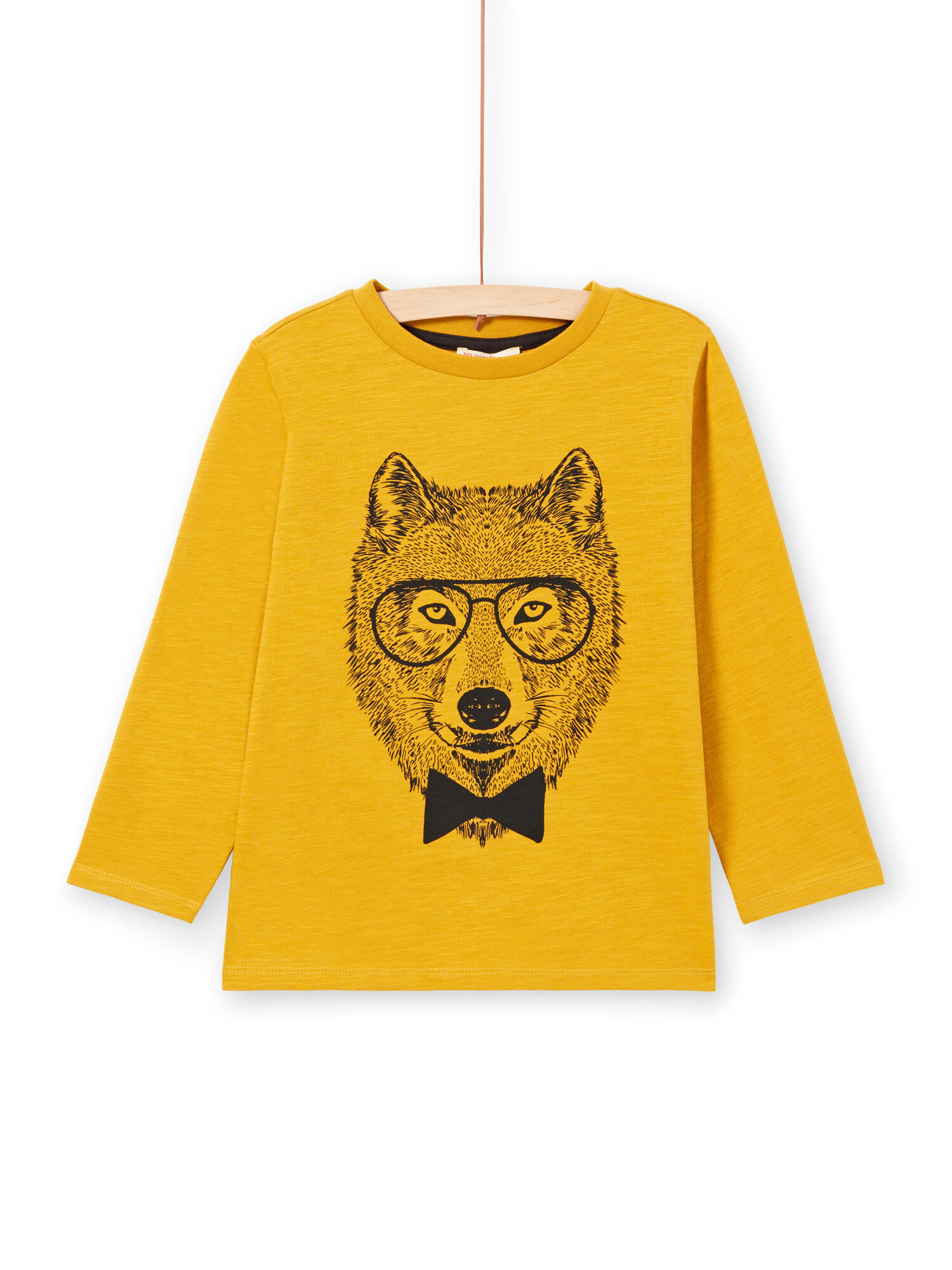 T shirt maniche lunghe gialla top