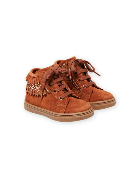 Sneakers cammello a frange neonata MIBASFRANGE / 21XK3751D3F804