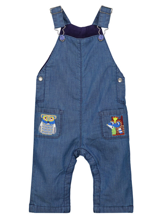 Salopette lunga in denim leggero neonato GUVIOSAL / 19WG10R1SALP274