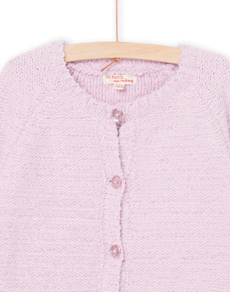 Cardigan in ciniglia rosa PAYJOCAR2 / 22W901D4CARH700
