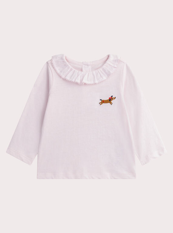 T-shirt rosa tenue per neonata WIKABRA1 / 25SG0934BRA307